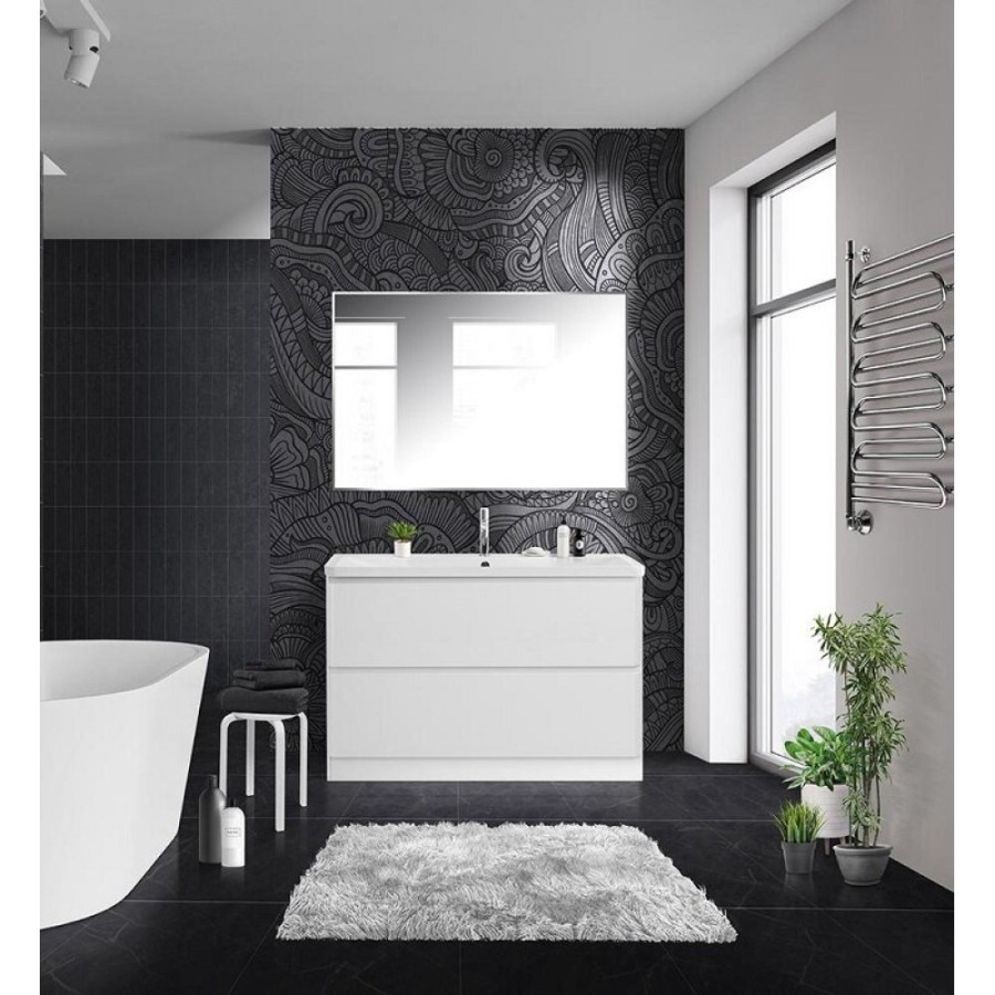 Тумба под раковину BelBagno Albano 120, напольная, цвет Bianco Lucido, Albano-1200-2C-PIA-BL