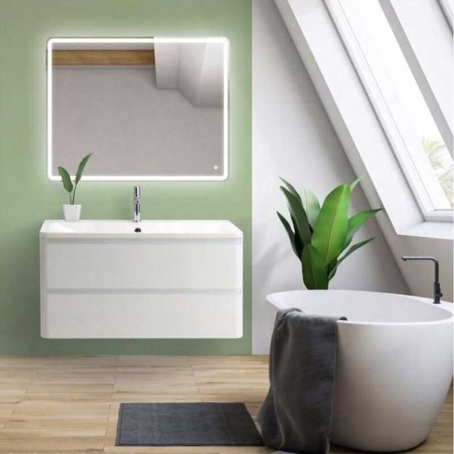 Тумба под раковину BelBagno Albano ALBANO-1200-2C-SO-BL 120 см, подвесная, цвет белый глянцевый (bianco lucido)