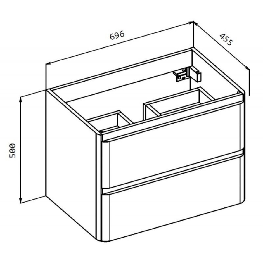 Тумба под раковину BelBagno Albano ALBANO-1200-2C-SO-RNG 120 см, подвесная, цвет robere nature grigio