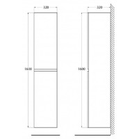 Пенал Belbagno Albano-1600-2A-SC-RNG-P, 32 см, подвесной, коричневый