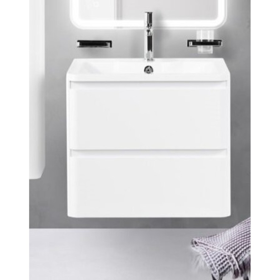 Тумба под раковину Belbagno Albano 60 cм подвесная, Bianco Lucido, ALBANO-600-2C-SO-BL