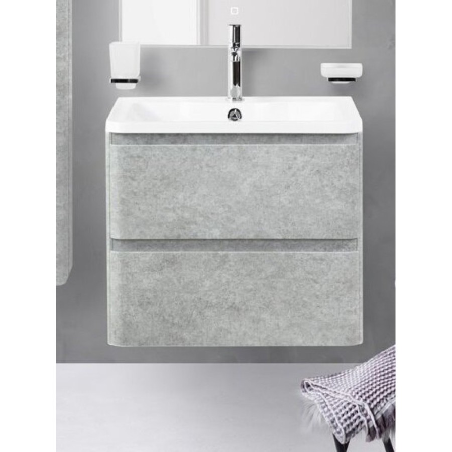 Тумба под раковину Belbagno Albano 60 cм подвесная, Cemento Verona Grigio, ALBANO-600-2C-SO-CVG