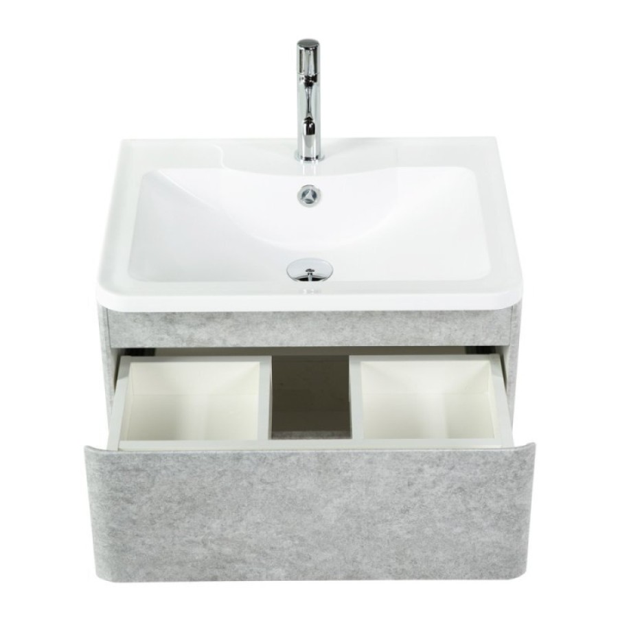 Тумба под раковину Belbagno Albano 60 cм подвесная, Cemento Verona Grigio, ALBANO-600-2C-SO-CVG