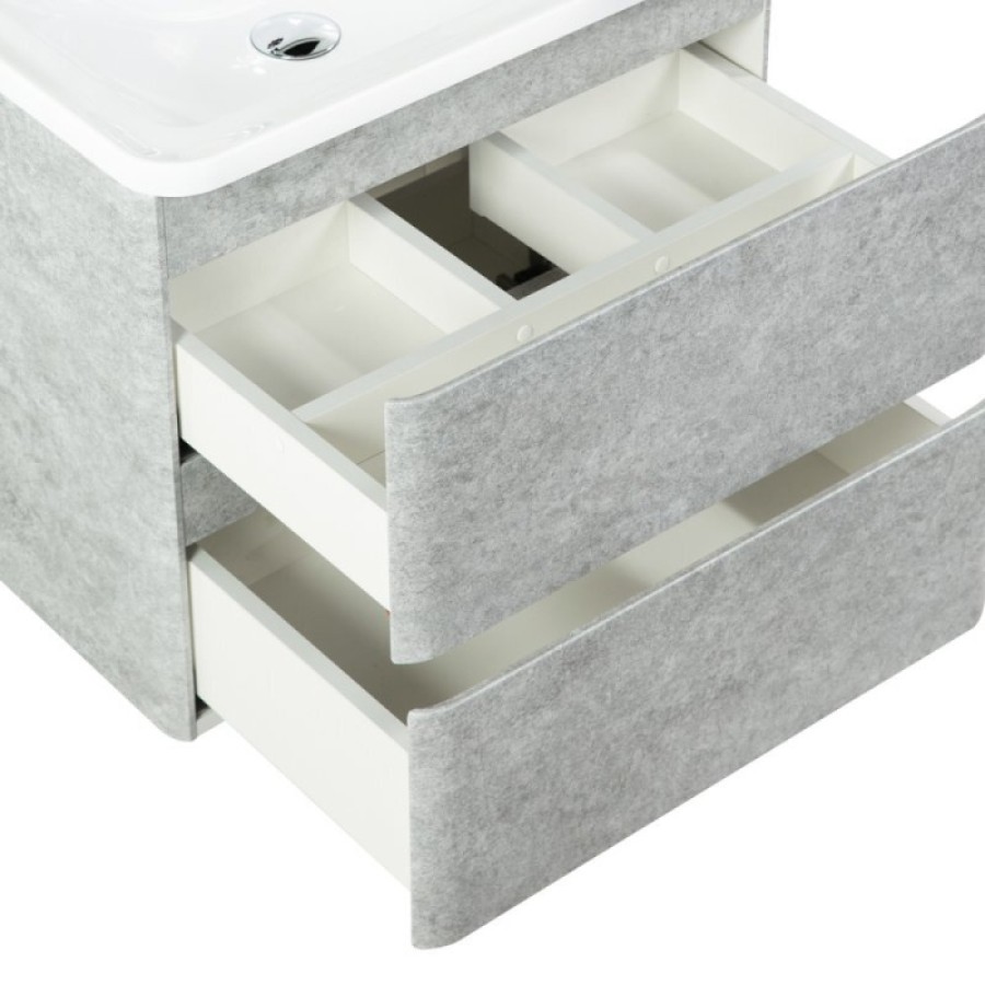 Тумба под раковину Belbagno Albano 60 cм подвесная, Cemento Verona Grigio, ALBANO-600-2C-SO-CVG
