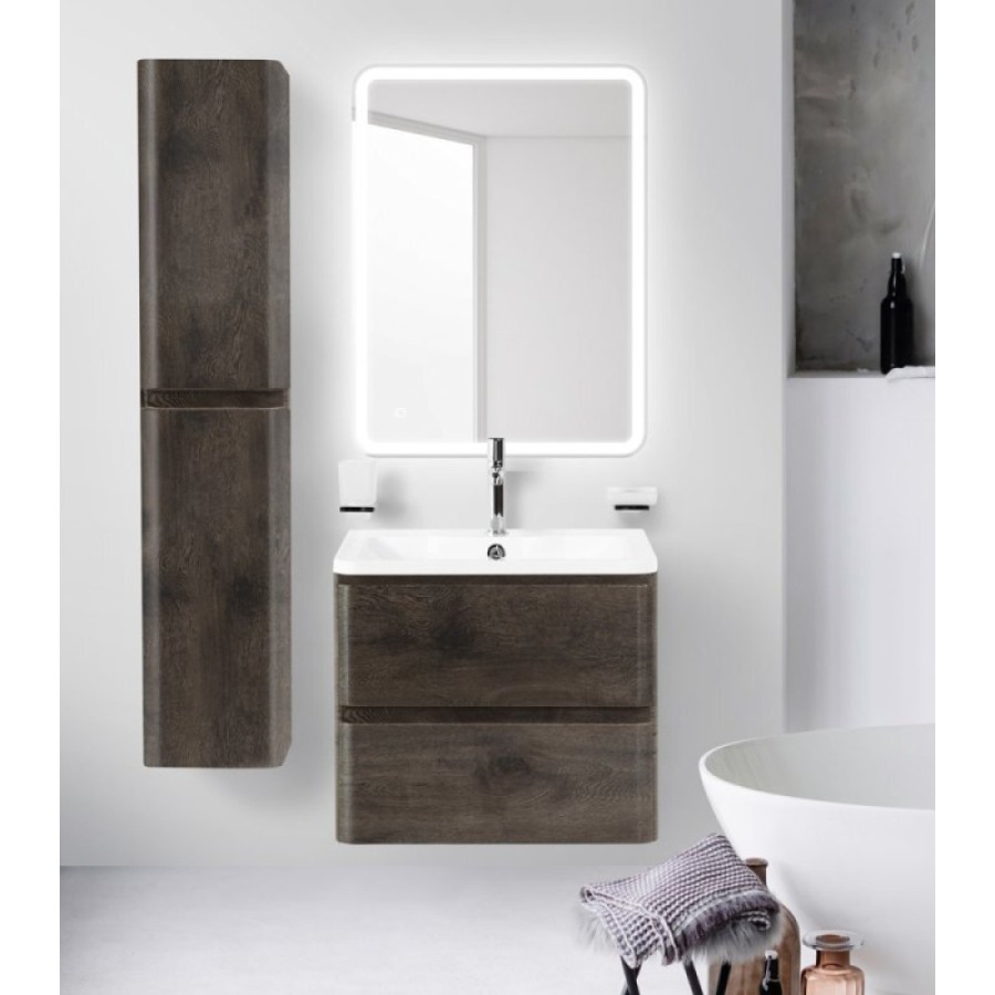 Тумба под раковину Belbagno Albano 60 cм подвесная, Rovere Nature Grigio, ALBANO-600-2C-SO-RNG