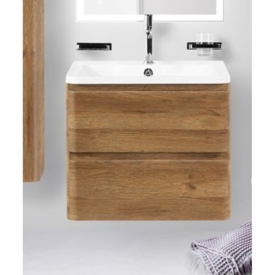 Тумба под раковину Belbagno Albano 60 cм подвесная, Rovere Rustico, ALBANO-600-2C-SO-RR