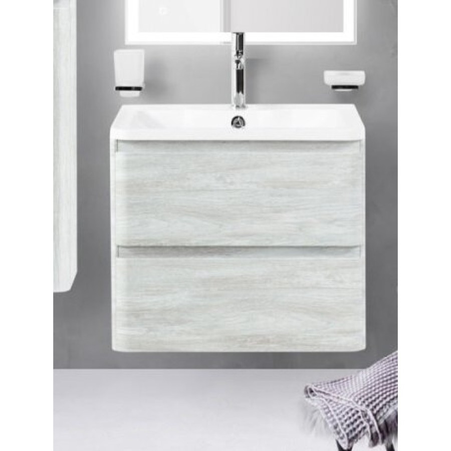 Тумба под раковину Belbagno Albano 60 cм подвесная, Rovere Vintage Bianco, ALBANO-600-2C-SO-RVB