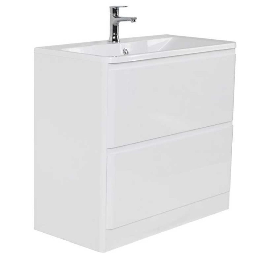 Тумба под раковину BelBagno Albano ALBANO-700-2C-PIA-BL 70 см, напольная, цвет белый глянцевый (bianco lucido)