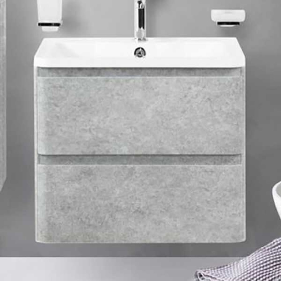 Тумба под раковину BelBagno Albano 70, подвесная, цвет Cemento Verona Grigio, Albano-700-2C-SO-CVG
