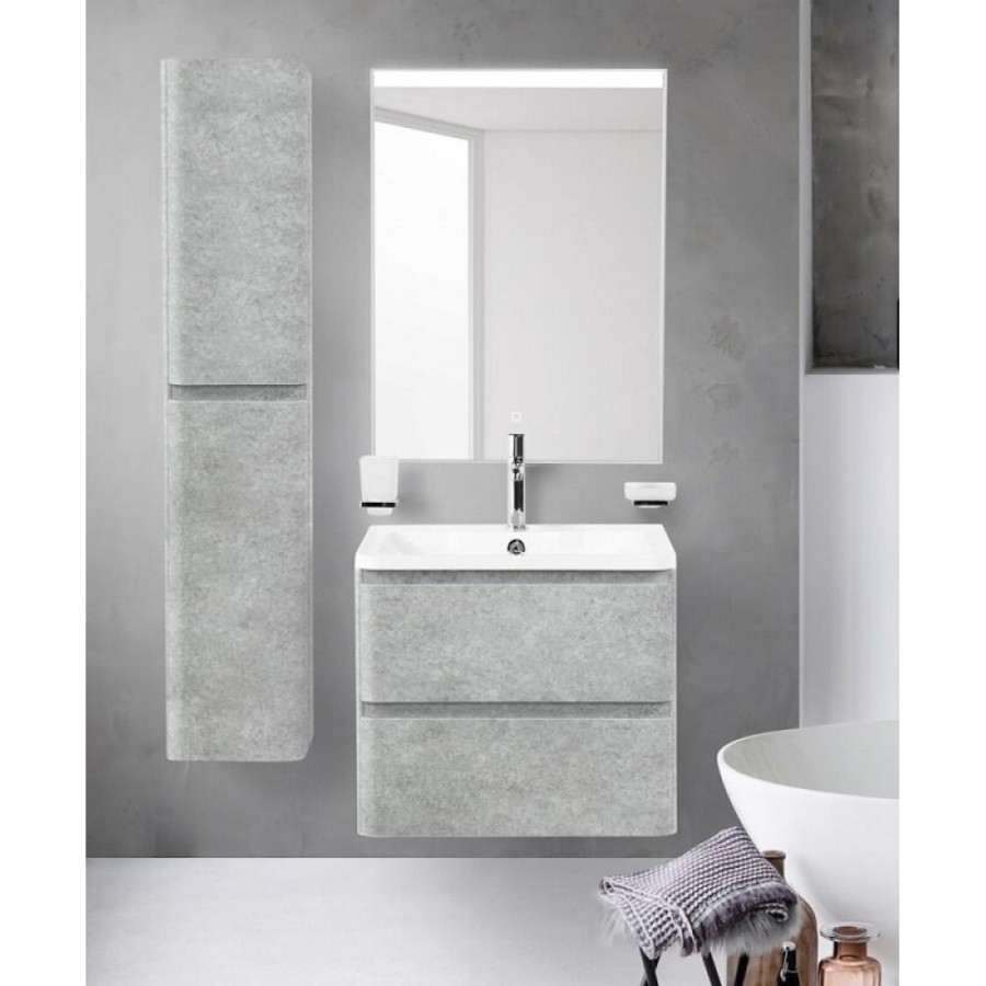 Тумба под раковину BelBagno Albano 70, подвесная, цвет Cemento Verona Grigio, Albano-700-2C-SO-CVG