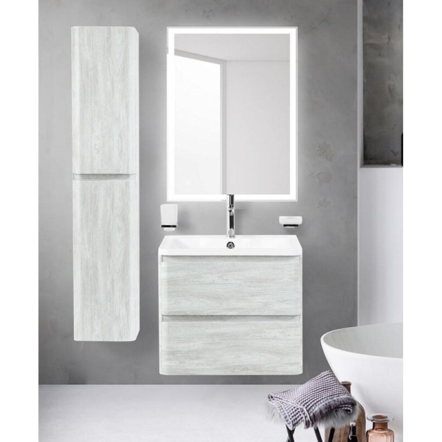 Тумба под раковину BelBagno Albano 70, подвесная, цвет Rovere Vintage Bianco, Albano-700-2C-SO-RVB