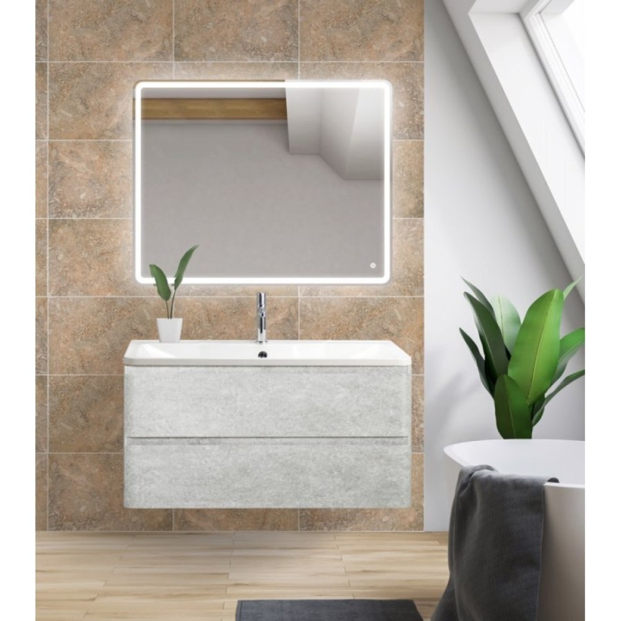 Тумба под раковину BelBagno Albano-800 ALBANO-800-2C-SO-CVG искусственный камень, цвет серый