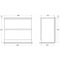 Тумба под раковину BelBagno Albano-900 ALBANO-900-2C-PIA-BL, 90 см, цвет Bianco Lucido