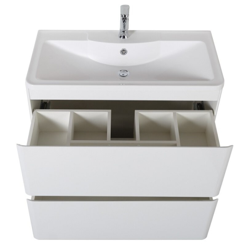 Тумба под раковину BelBagno Albano-900 ALBANO-900-2C-PIA-BL, 90 см, цвет Bianco Lucido