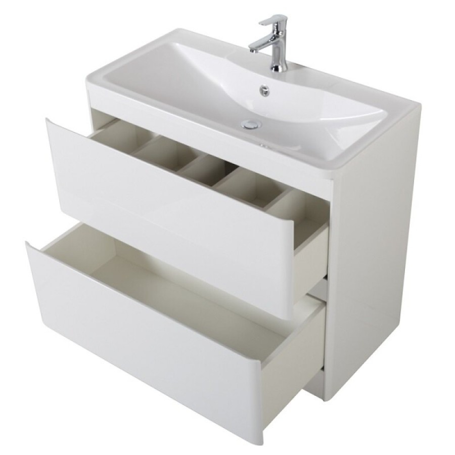 Тумба под раковину BelBagno Albano-900 ALBANO-900-2C-PIA-BL, 90 см, цвет Bianco Lucido