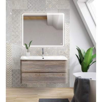 Тумба под раковину BelBagno Albano-900 ALBANO-900-2C-SO-PS искусственный камень, цвет серый