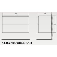 Тумба под раковину BelBagno Albano-900 ALBANO-900-2C-SO-RR искусственный камень, цвет бежевый
