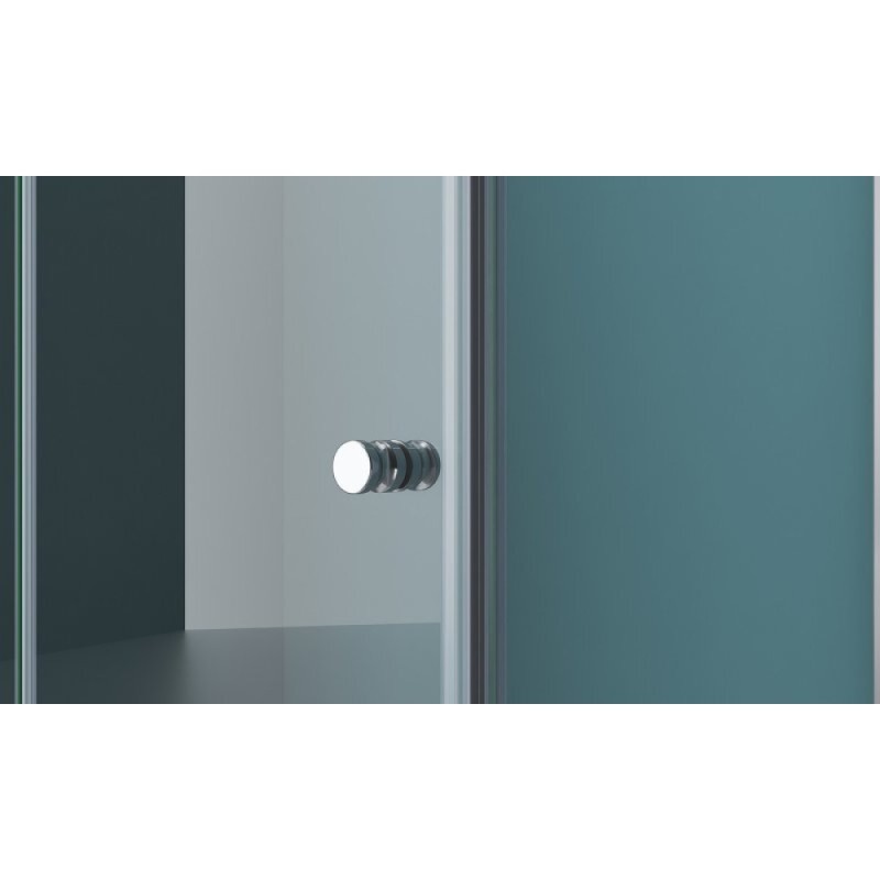 Душевой уголок BelBagno Albano, 80 х 80 х 195 см, стекло прозрачное, профиль хром, ALBANO-AS-1-80-C-Cr