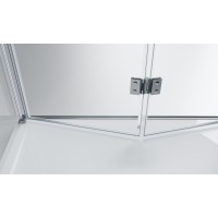 Душевой уголок BelBagno Albano, 90 х 90 х 195 см, стекло прозрачное, профиль хром, ALBANO-AS-1-90-C-Cr