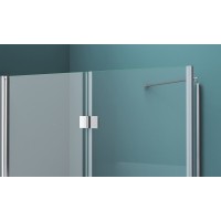Душевой уголок BelBagno Albano, 90 х 90 х 195 см, стекло прозрачное, профиль хром, ALBANO-AS-1-90-C-Cr