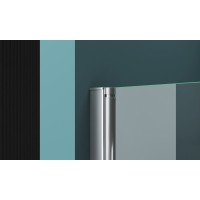 Душевой уголок BelBagno Albano, 70 х 90 х 195 см, стекло прозрачное, профиль хром, ALBANO-ASH-1-70/90-C-Cr