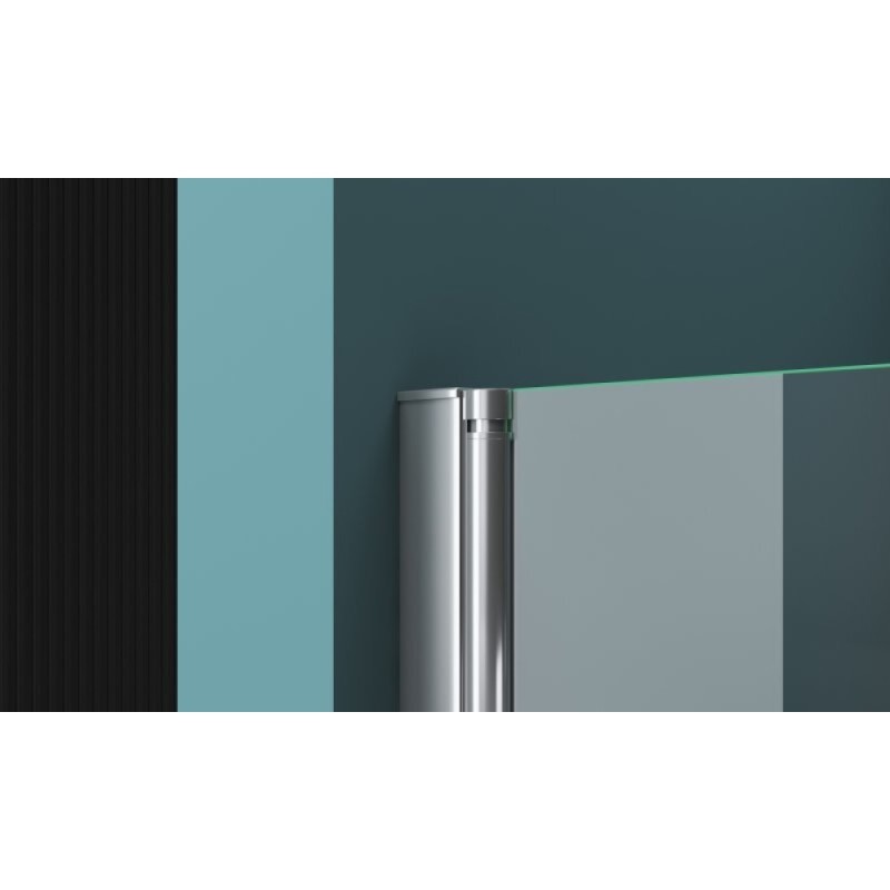 Душевой уголок BelBagno Albano, 80 х 100 х 195 см, стекло прозрачное, профиль хром, ALBANO-ASH-1-80/100-C-Cr