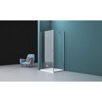 Душевой уголок BelBagno Albano, 90 х 100 х 195 см, стекло прозрачное, профиль хром, ALBANO-ASH-1-90/100-C-Cr