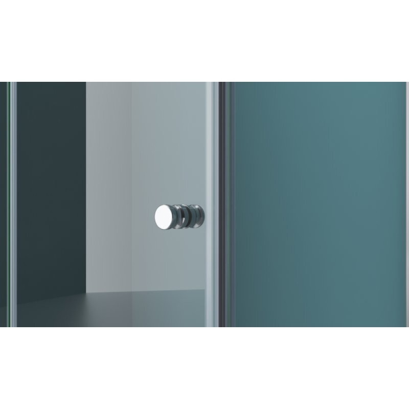 Душевой уголок BelBagno Albano, 90 х 100 х 195 см, стекло прозрачное, профиль хром, ALBANO-ASH-1-90/100-C-Cr