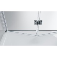 Душевой уголок BelBagno Albano, 90 х 100 х 195 см, стекло прозрачное, профиль хром, ALBANO-ASH-1-90/100-C-Cr