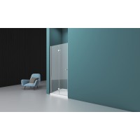 Душевая дверь в нишу BelBagno Albano, 80 х 195 см, стекло прозрачное, профиль хром, ALBANO-BS-12-80-C-Cr