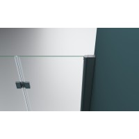 Душевая дверь в нишу BelBagno Albano, 80 х 195 см, стекло прозрачное, профиль хром, ALBANO-BS-12-80-C-Cr