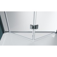 Душевая дверь в нишу BelBagno Albano, 80 х 195 см, стекло прозрачное, профиль хром, ALBANO-BS-12-80-C-Cr