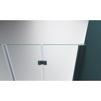 Душевая дверь в нишу BelBagno Albano, 120 х 195 см, стекло прозрачное, профиль хром, ALBANO-BS-13-40+80-C-Cr