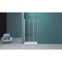 Душевая дверь в нишу BelBagno Albano, 120 х 195 см, стекло прозрачное, профиль хром, ALBANO-BS-13-40+80-C-Cr