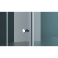 Душевая дверь в нишу BelBagno Albano, 120 х 195 см, стекло прозрачное, профиль хром, ALBANO-BS-13-40+80-C-Cr