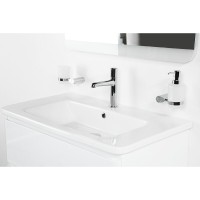 Тумба под раковину BelBagno Albano-Cer 80, подвесная, цвет Bianco Lucido, Albano-Cer-800-2C-SO-BL