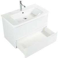 Тумба под раковину BelBagno Albano-Cer 80, подвесная, цвет Bianco Lucido, Albano-Cer-800-2C-SO-BL