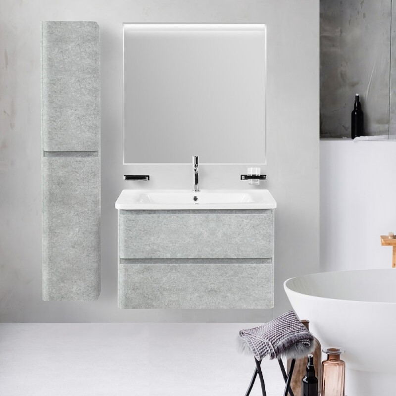 Тумба под раковину BelBagno Albano-Cer 80, подвесная, цвет Cemento Verona Grigio, Albano-Cer-800-2C-SO-CVG