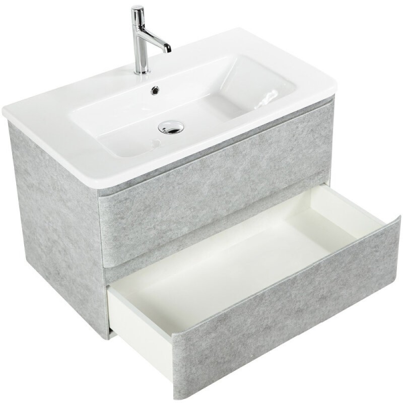 Тумба под раковину BelBagno Albano-Cer 80, подвесная, цвет Cemento Verona Grigio, Albano-Cer-800-2C-SO-CVG