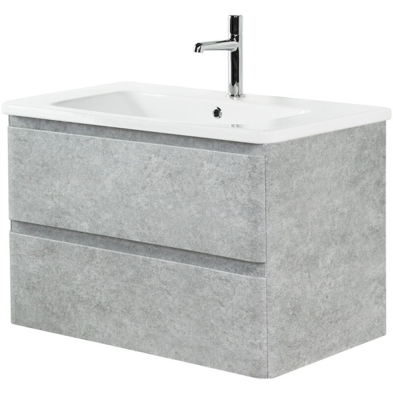 Тумба под раковину BelBagno Albano-Cer 80, подвесная, цвет Cemento Verona Grigio, Albano-Cer-800-2C-SO-CVG