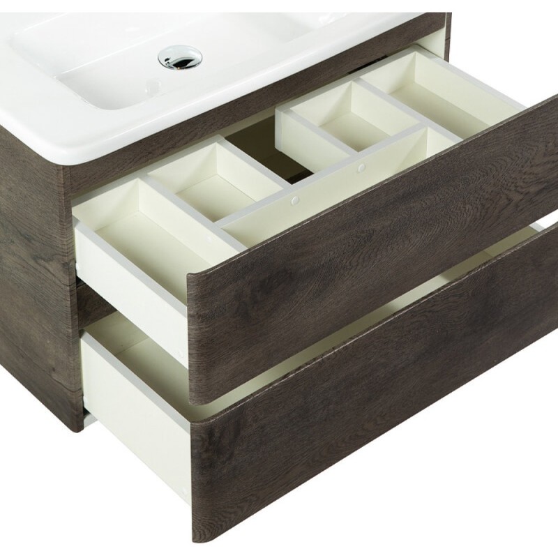 Тумба под раковину BelBagno Albano-Cer 80, подвесная, цвет Robere Nature Grigio, Albano-Cer-800-2C-SO-RNG