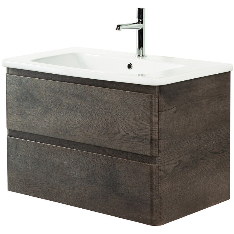 Тумба под раковину BelBagno Albano-Cer 80, подвесная, цвет Robere Nature Grigio, Albano-Cer-800-2C-SO-RNG