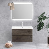 Тумба под раковину BelBagno Albano-Cer 80, подвесная, цвет Robere Nature Grigio, Albano-Cer-800-2C-SO-RNG