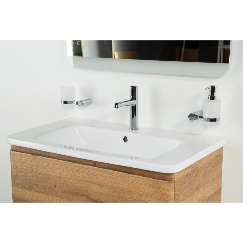 Тумба под раковину BelBagno Albano-Cer 80, подвесная, цвет Rovere Rustico, Albano-Cer-800-2C-SO-RR