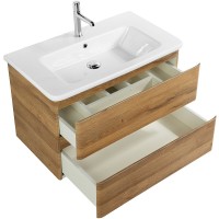 Тумба под раковину BelBagno Albano-Cer 80, подвесная, цвет Rovere Rustico, Albano-Cer-800-2C-SO-RR