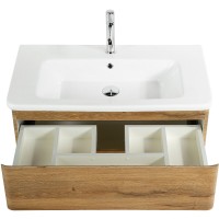 Тумба под раковину BelBagno Albano-Cer 80, подвесная, цвет Rovere Rustico, Albano-Cer-800-2C-SO-RR