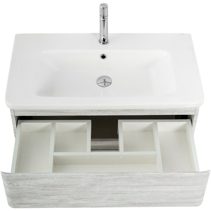 Тумба под раковину BelBagno Albano-Cer 80, подвесная, цвет Rovere Vintage Bianco, Albano-Cer-800-2C-SO-RVB
