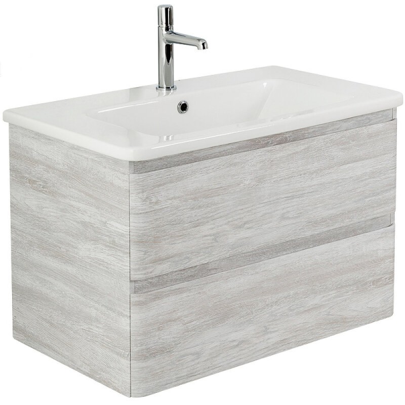 Тумба под раковину BelBagno Albano-Cer 80, подвесная, цвет Rovere Vintage Bianco, Albano-Cer-800-2C-SO-RVB