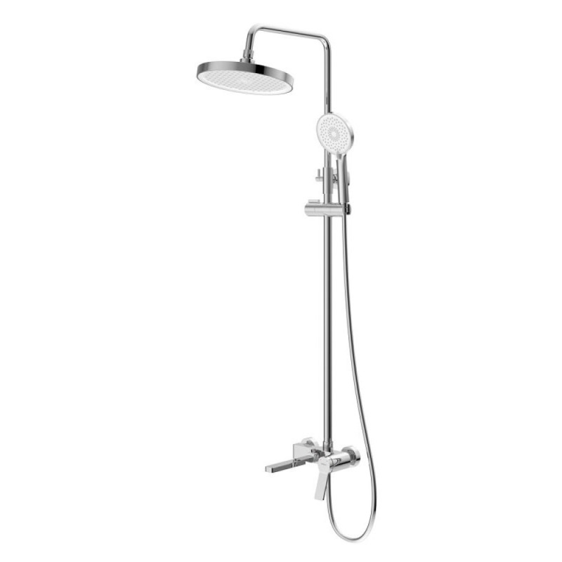 Душевая система BelBagno Albano-VSCM-CRM, излив, верхний душ, лейка, хром