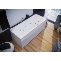 Ванна гидромассажная акриловая Aquatek Альфа 170 x 70 см с фронтальным экраном, белая, слив слева, ALF170-0000007